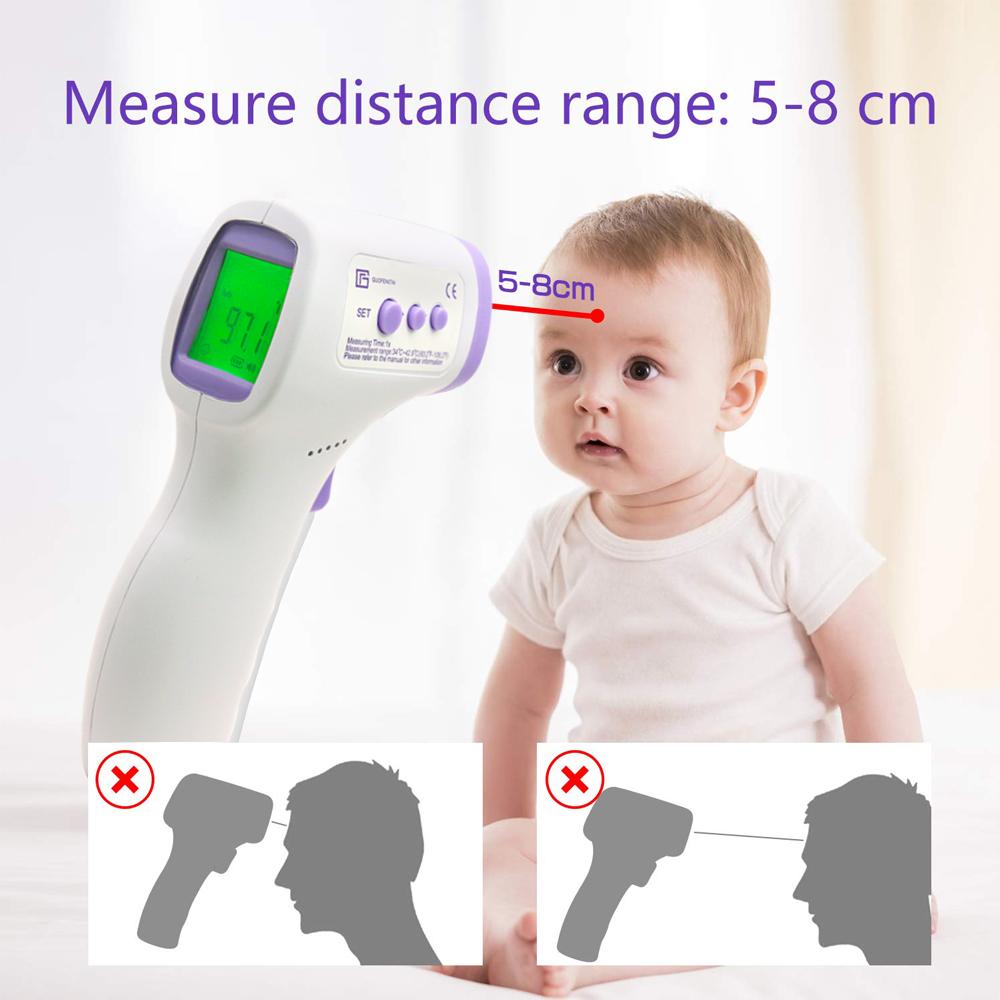 LCD Screen Digital No-Contact Infrared Forehead Thermometer
