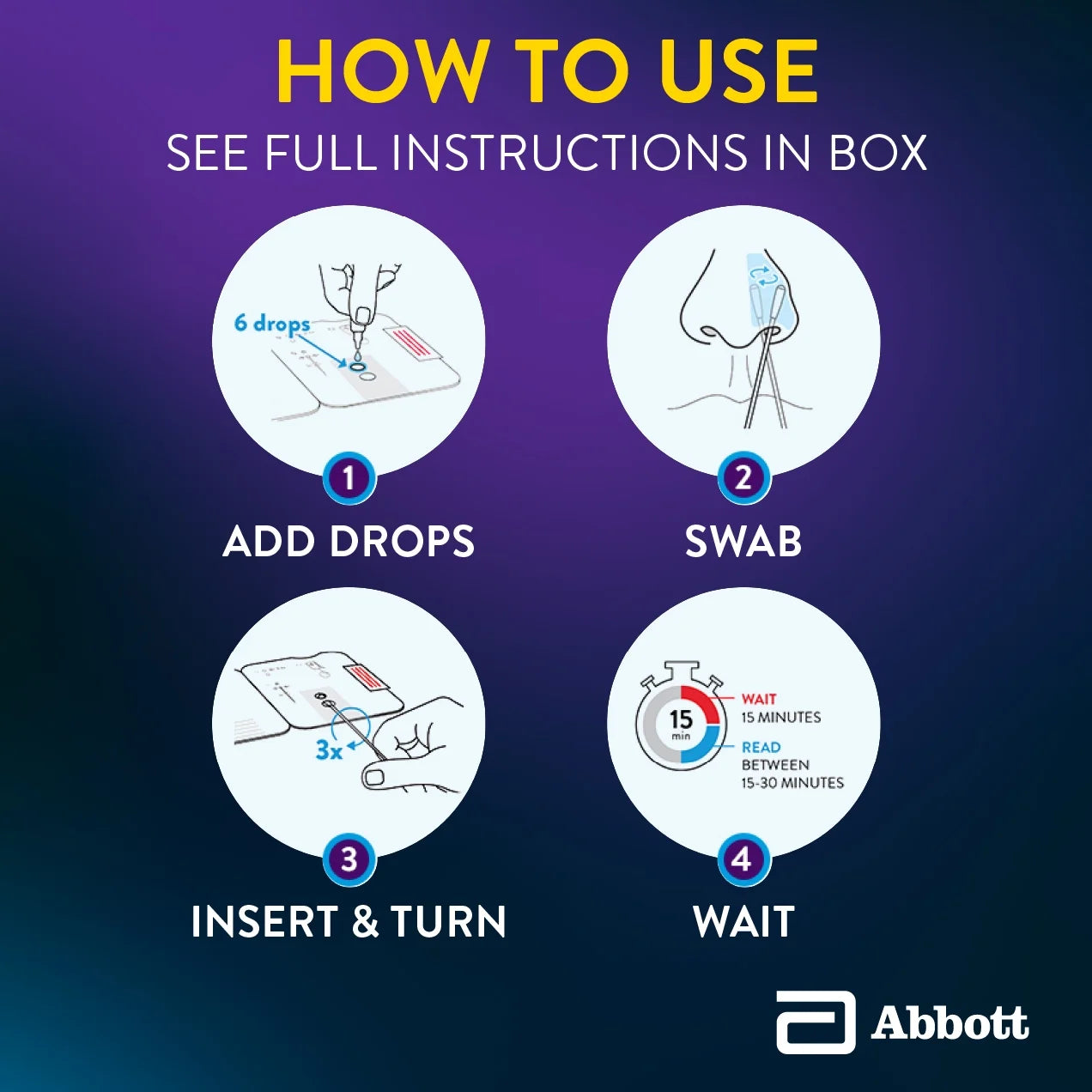 ™ COVID-19 Rapid Antigen Self-Test Kit with Reliable 15 Minute Results, 2 Tests