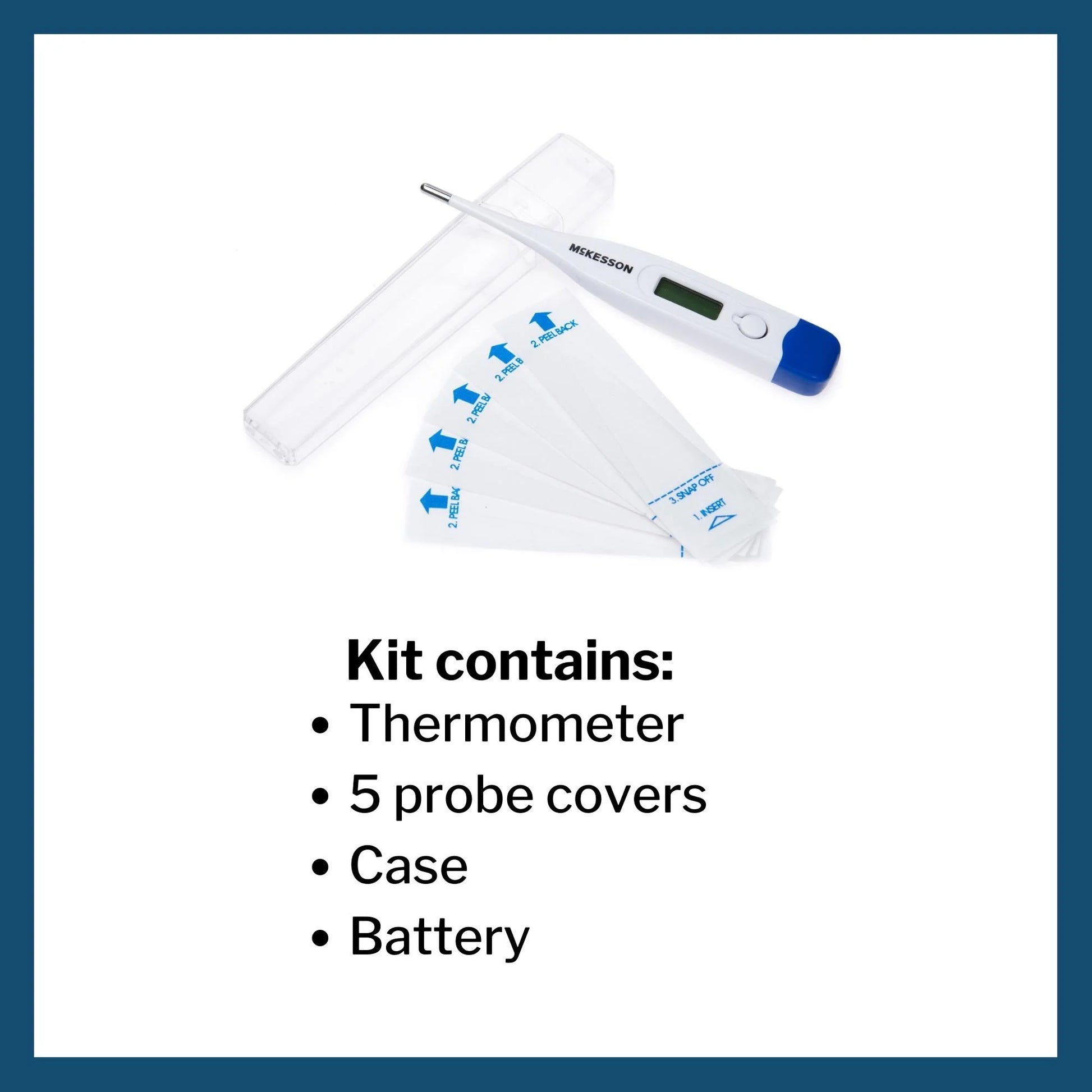 Digital Thermometer Kit - Rapid, Accurate Temperature Results, 1 Ct