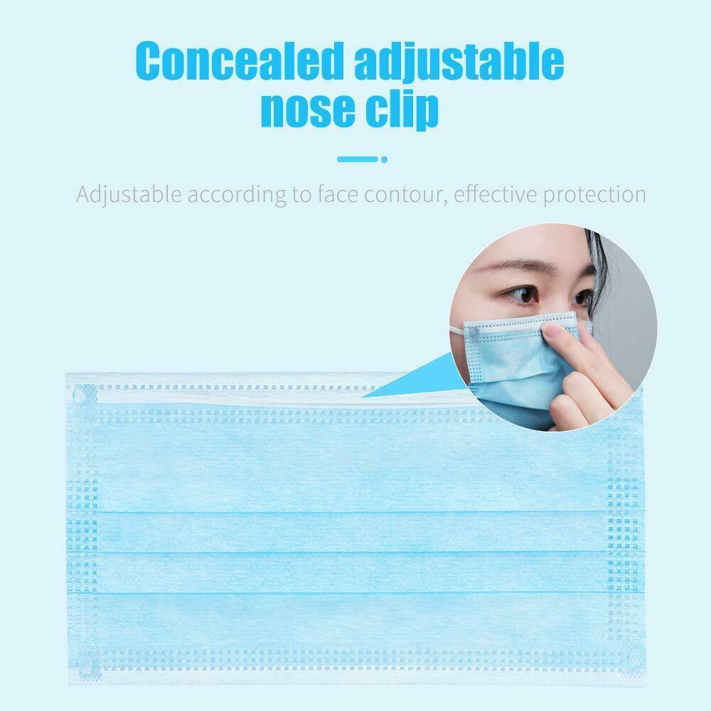FDA Registered - Disposable Protective Face Mask 3 Layers For